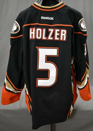 2016 Holzer 5 Stanley Cup Playoffs Game Worn Anaheim Ducks Jersey Set Tag Loa