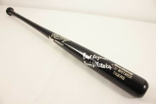 Lou Whitaker Signed Game Issued Rawlings Big Stick Detroit Tigers Baseball Bat