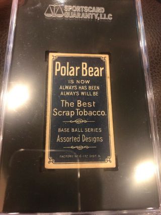1909 - 11 T206 Tris Speaker SGC 5 EX Polar bear 2