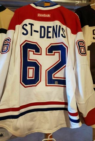 Frederic St - Denis Montreal Canadiens Game Worn Issued Jersey Ahl Nhl Qmjhl