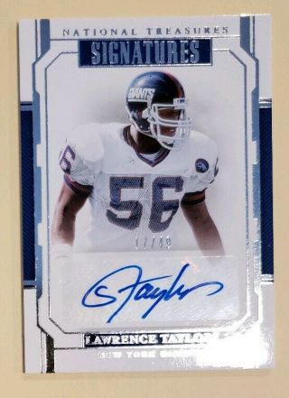2018 National Treasures Signatures Lawrence Taylor Auto Autograph 17/49 Giants