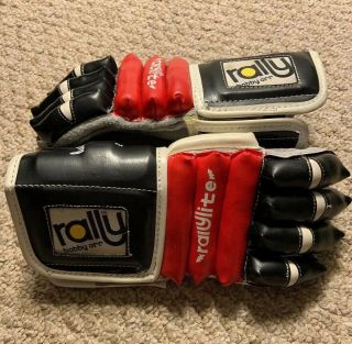 1970s Rally Bobby Orr Hockey Gloves - Black & Red In Package