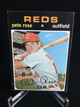 1971 Topps 100 Pete Rose Cincinnati Reds No Creases