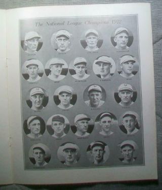 1922 WORLD SERIES PROGRAM GIANTS TOP YANKEES,  BABE RUTH IN NY YANKS 2nd PENNANT 4