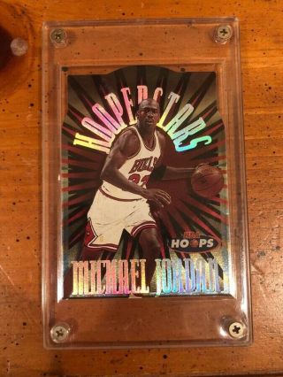 Michael Jordan Skybox Hoops Hoopstars Card 1 Of 10.  1997 - 1998