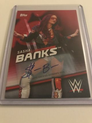 2016 Topps Wwe Divas Revolution Autograph Sasha Banks 16/25 Auto Red Card