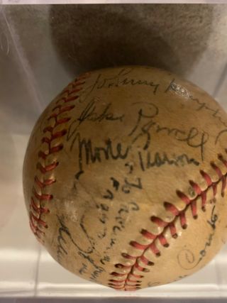TWO 1936 - 1939 NY Yankees TEAM Autographed Baseball LOU GEHRIG,  JOE DIMAGGIO,  ETC 2