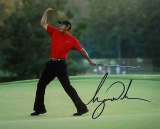 Tiger Woods Signed Autographed 8x10 Photo - Pga - Masters - Fist Pump - W/coa
