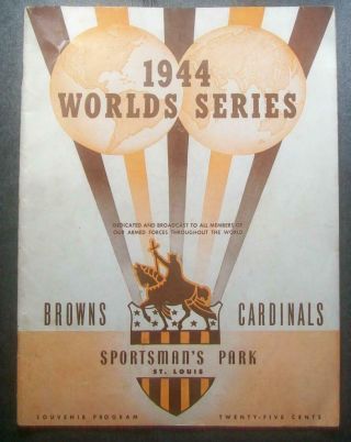1944 World Series Program Cardinals @ St.  Louis Browns - Only World Series Ever