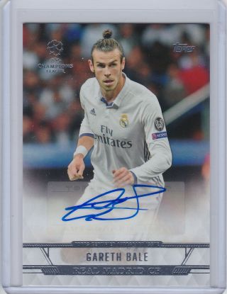 2016 - 17 Topps Uefa Cl Showcase Auto Gareth Bale Real Madrid Autograph