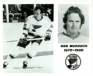 Htf 1979 - 80 Bob Murdoch St.  Louis Blues Nhl Orig.  Player Press Photo 8 " X 10 "