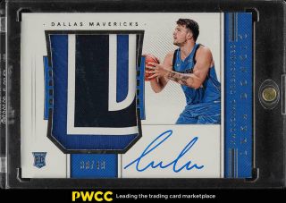 2018 National Treasures Horizontal Luka Doncic Rookie Rc Auto Patch /49 (pwcc)