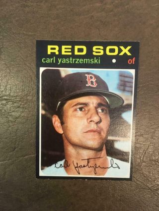 1971 Topps Carl Yastrzemski Baseball Card Red Sox 530 Vintage Yaz