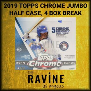 Tampa Bay Rays 2019 Topps Chrome 4 Box Jumbo 5 Autographs Team Break 1