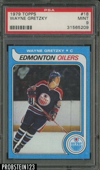 1979 Topps Hockey 18 Wayne Gretzky Oilers Rc Hof Psa 9 " High End "