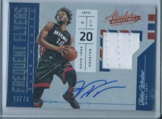 2016 - 17 Absolute Jersey Jersey Autograph Justise Winslow /75