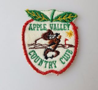 Vintage Apple Valley Country Club California Golf Course Patch Embroidered Felt