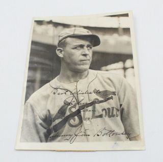 Jim Bottomley St.  Louis Cardinals Signed Photograph Circa 1937 No Res 6162 - 5