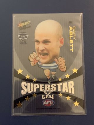 Select 2009 Afl Champions Superstar Gem Acetate Card Mg7 Gary Ablett