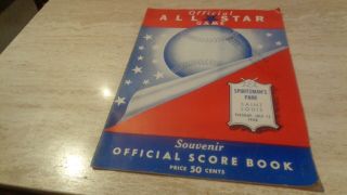 1948 Baseball All - Star Game Program - Sportsman 