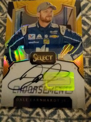 Dale Earnhardt Jr On The Card Autograph Gold Sn 8of10 His Car Number.