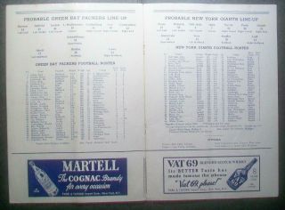 1938 NFL CHAMPIONSHIP PRE BOWL PROGRAM SUPERBOWL YORK GIANTS TAKE PAC 4