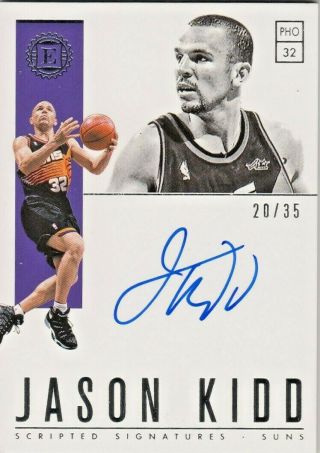 2018 - 19 Encased Basketball Jason Kidd Scripted Signatures Auto /35