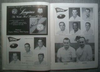 1954 NFL CHAMPIONSHIP PRE BOWL PROGRAM SUPERBOWL BROWNS ROUT LIONS 56 - 10 3