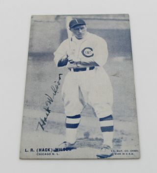 L.  R.  (hack) Wilson Chicago Cubs Signed Photograph Circa 1930 No Res 6162 - 1