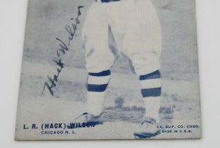 L.  R.  (HACK) WILSON CHICAGO CUBS SIGNED PHOTOGRAPH CIRCA 1930 NO RES 6162 - 1 3