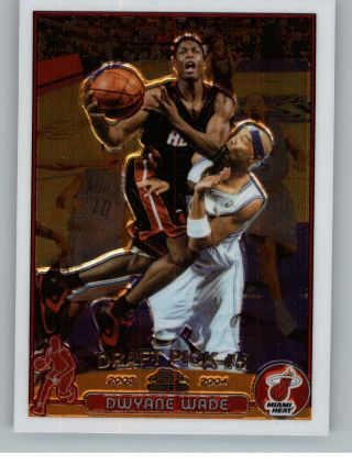2003 - 04 Topps Chrome Basketball Rookie Rc 115 Dwayne Wade