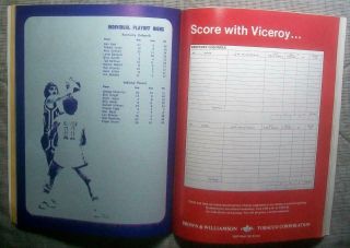 1975 ABA CHAMPIONSHIP FINALS PROGRAM INDIANA PACERS @ KENTUCKY COLONELS – KY W 4