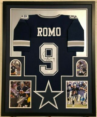 Framed Dallas Cowboys Tony Romo Autographed Signed Jersey Jsa