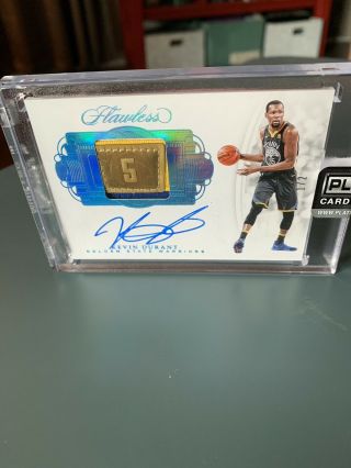 2017 - 18 Panini Flawless Championship Tag On - Card Auto KEVIN DURANT Card 1/2 3