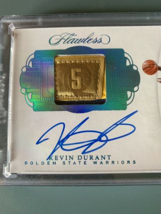 2017 - 18 Panini Flawless Championship Tag On - Card Auto KEVIN DURANT Card 1/2 4
