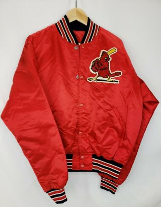 Vintage St Louis Cardinals Starter Jacket Mens Medium Satin Red Mlb Baseball