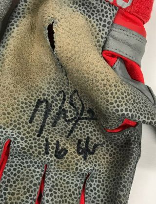 Mike Trout 2x Signed 2016 Game NIKE Batting Gloves Autographed w/ LOA AUTO 3