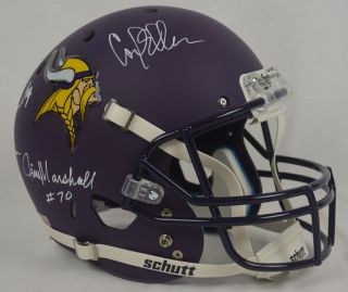 Purple People Eaters Signed Full Size Minnesota Vikings Helmet Tse