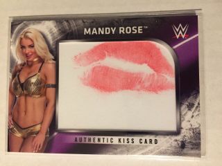2018 Topps Wwe Then Now Forever Mandy Rose Kiss Card 22/99
