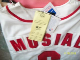 STAN MUSIAL CARDINALS HALL OF FAMER AUTOGRAPHED JERSEY AND SHOW TICKET 3