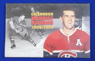 Maurice " Rocket " Richard Hof Montreal Canadiens 2008 - 09 Nhl Hockey Full Calendar