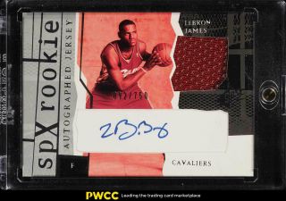 2003 Spx Basketball Lebron James Rookie Rc Auto Patch /750 151 (pwcc)