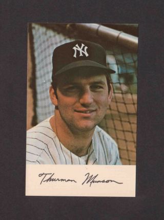 1971 York Yankees Clinic Day Postcards Thurman Munson No Creases Dexter Pres