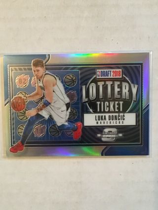 2018 Panini Contenders Optic Basketball Luka Doncic Lottery Ticket Insert Prizm