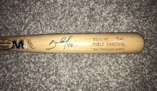 Pablo Sandoval Game Signed Rookie Bat