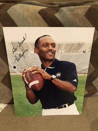 Coach Tyrone Willingham Signed Autograph 8x10 Photo Notre Dame Football