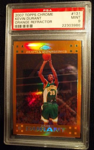 2007 Topps Chrome Kevin Durant Orange Refractor Rc Psa 9 /199 Maybe A Bgs 9.  5 ?