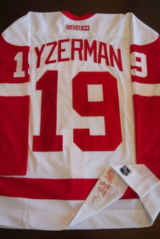 Steve Yzerman Signed Detroit Red Wings Game Jersey - 2nd Set Cmm W/tags,  