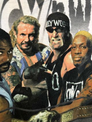 AUTHENTIC WCW/NWO Karl Malone/DDP vs Hollywood Hogan/Dennis Rodman SHIRT XL 1998 3