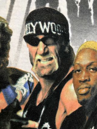 AUTHENTIC WCW/NWO Karl Malone/DDP vs Hollywood Hogan/Dennis Rodman SHIRT XL 1998 4